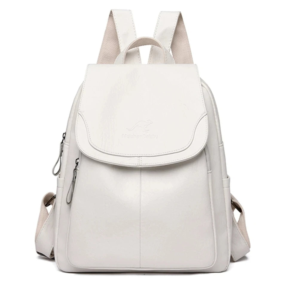 EDA - ANTI-THEFT LEATHER BACKPACK