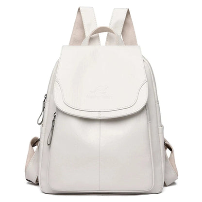 EDA - ANTI-THEFT LEATHER BACKPACK