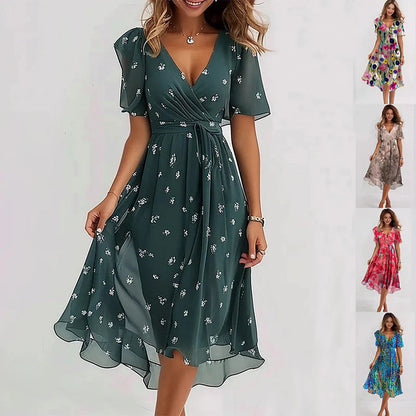 Elegant short-sleeved dress