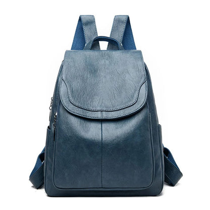 EDA - ANTI-THEFT LEATHER BACKPACK