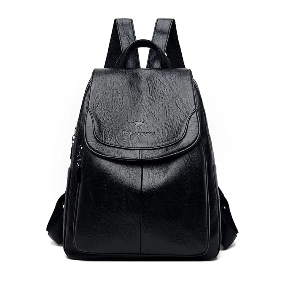 EDA - ANTI-THEFT LEATHER BACKPACK