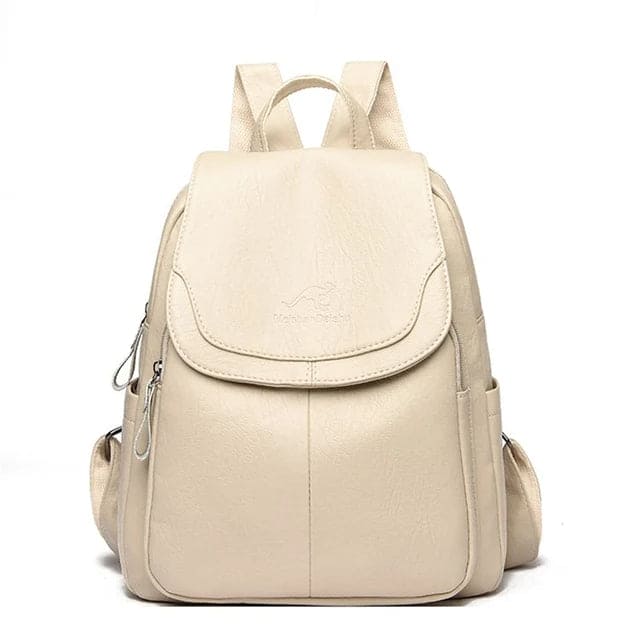 EDA - ANTI-THEFT LEATHER BACKPACK