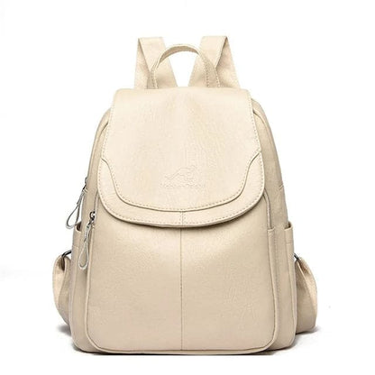 EDA - ANTI-THEFT LEATHER BACKPACK