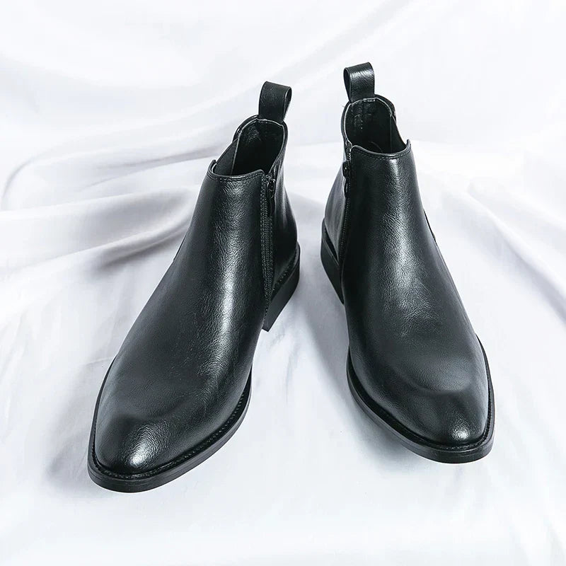 Cooper | Leather Chelsea Boots with Zipper